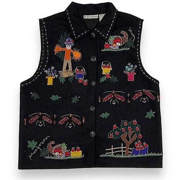 Dress Barn Autumn Harvest Vest Size Large - Picture 13 of 16